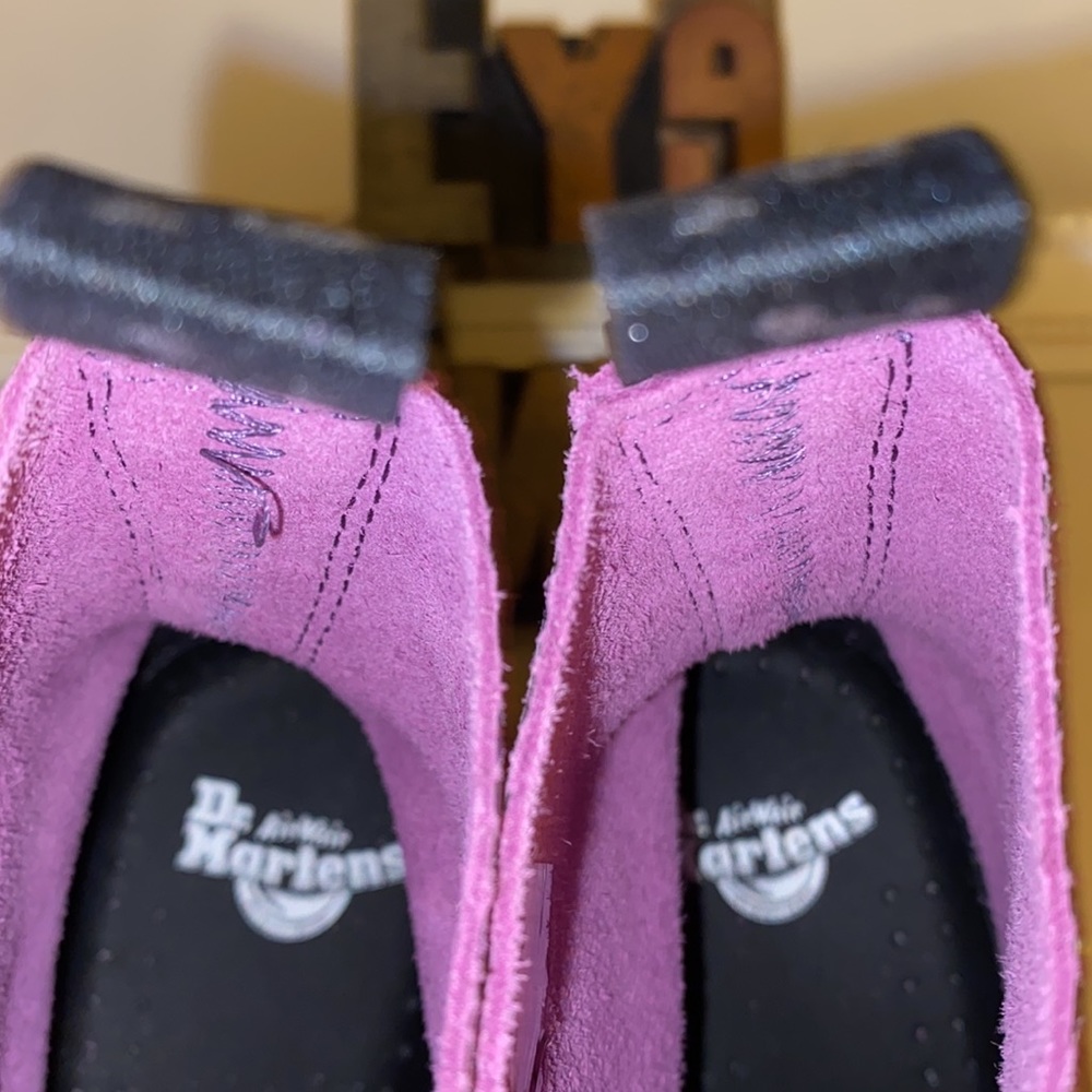 🇬🇧DR. MARTENS 1460 Pascal Purple Snake Metallic Suede Boots - Picture 10 of 16